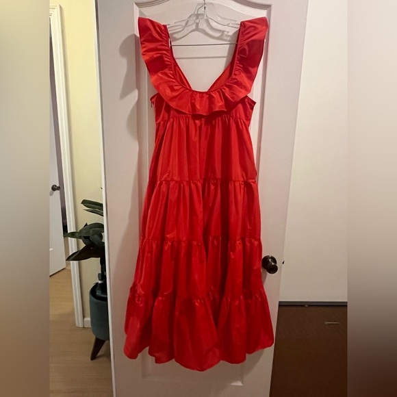 J. Crew Ruffled Scoopneck Dress in Taffeta - Picture 15 of 16